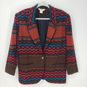 Vintage Aztec Southwestern Boyfriend Blazer
